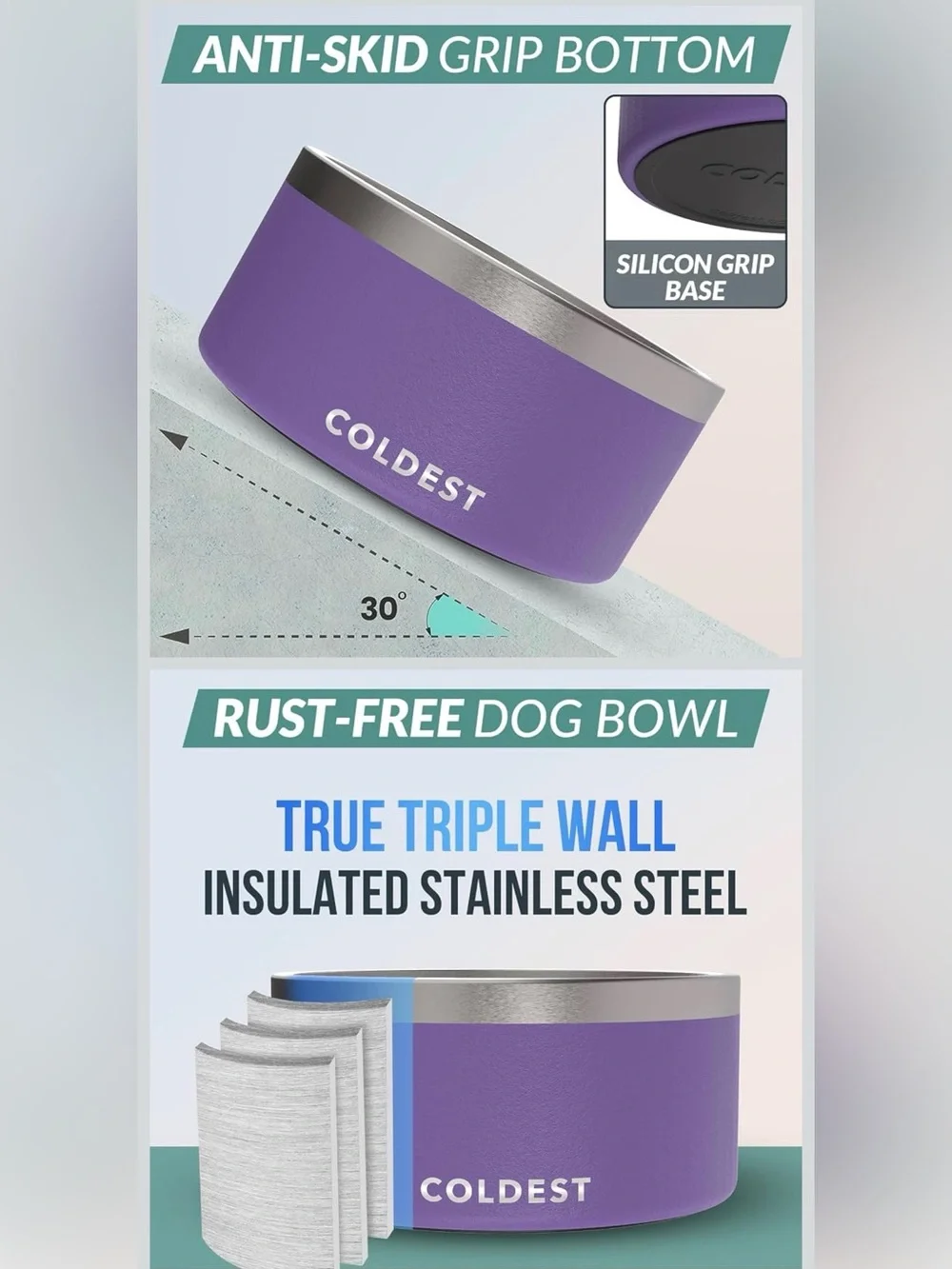 Large Insulated Dog Bowl